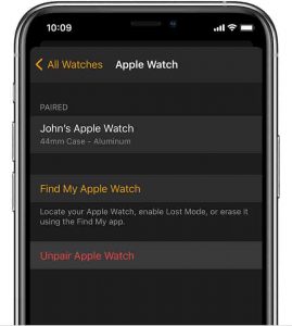 How to unpair Apple watch